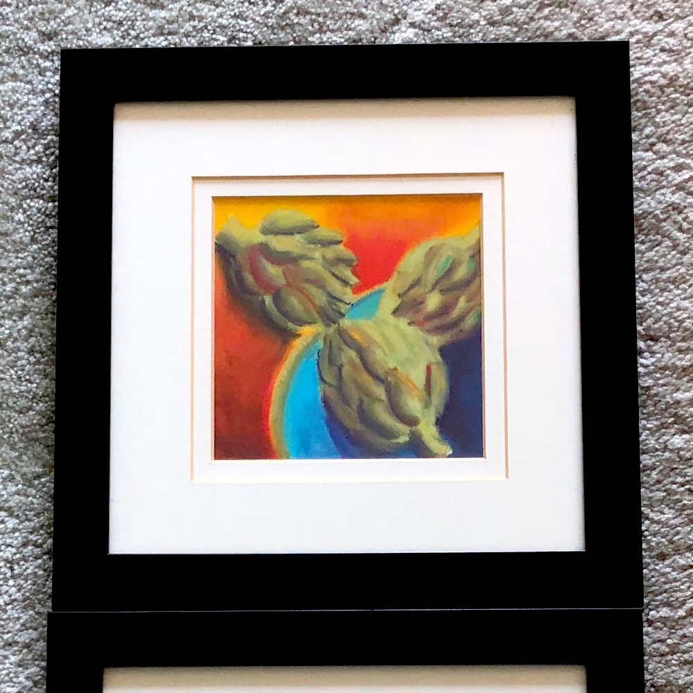 Wall decor x 2 artichoke & pears